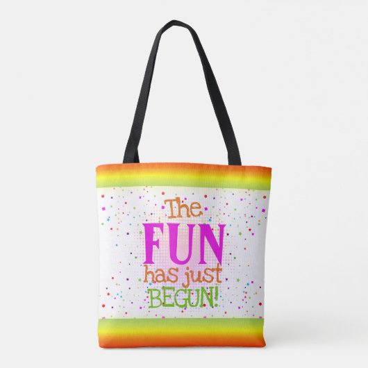 Sweet 16の名前とカラフル日付の両面 トートバッグ (裏面)