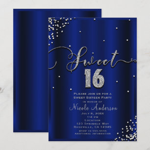 SWEET 16の16青王室の銀紙吹雪コーナー 招待状