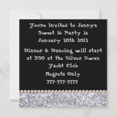 SWEET 16シック&きらきら光るパーティの招待状 招待状 (裏面)