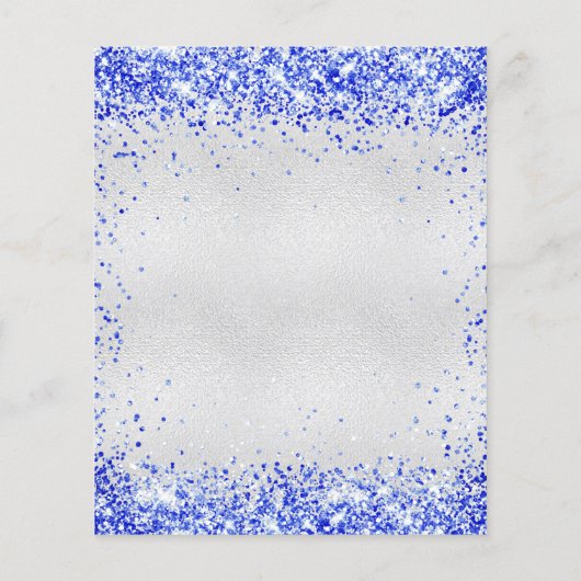 Sweet 16シルバーブルー王室の予算の招待状 チラシ (裏面)