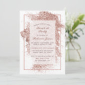 Sweet 16パーティーバラ金ゴールドグリッターとスクリプエレガントト 招待状 (スタンド正面)