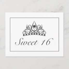 Sweet 16パーティーRSVP発表招待状 ポストカード