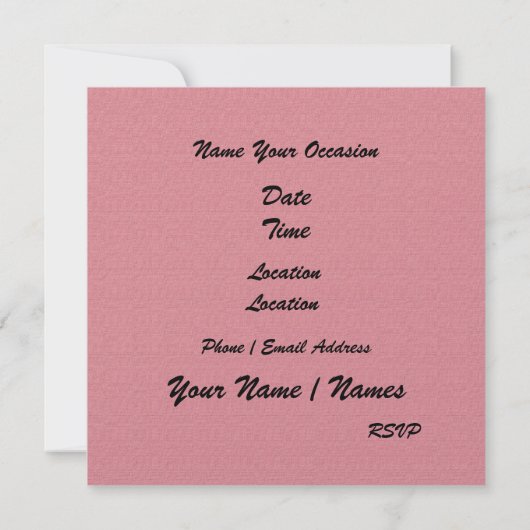 Sweet 16フォト招待状 招待状 (裏面)