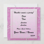 Sweet 16フォト招待状- SRF 招待状 (裏面)