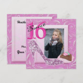 Sweet 16フォト招待状- SRF 招待状 (正面/裏面)