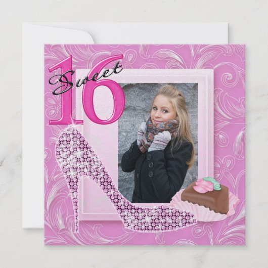 Sweet 16フォト招待状- SRF 招待状 (正面)