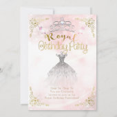 SWEET 16プリンセスピンクスパークルバースデーパーティー 招待状 (裏面)