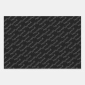 Sweet 16写真パーソナライズされたと名前の白黒 ラッピングペーパーシート (正面3)