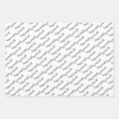 Sweet 16写真パーソナライズされたと名前の白黒 ラッピングペーパーシート (正面2)