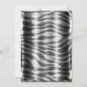SWEET 16白黒ゼブラ&シルバーきらきら光る 招待状 (裏面)