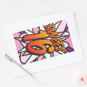 SWEET 16誕生日おもしろいレトロ漫画本 長方形シール (封筒)