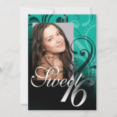Sweet 16誕生日パーティーの写真 招待状 (正面)