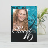 Sweet 16誕生日パーティーの写真 招待状 (スタンド正面)