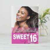 Sweet 16誕生日パーティーの写真 招待状 (スタンド正面)