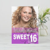 Sweet 16誕生日パーティーの写真 招待状 (スタンド正面)