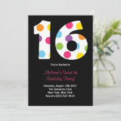 Sweet 16誕生日パーティーの招待 招待状 (スタンド正面)