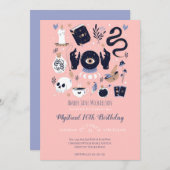 Sweet 16魔法16誕生日Fortune Teller Mystic 招待状 (正面/裏面)