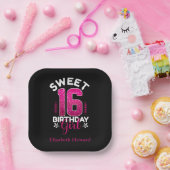 Sweet 16 オリジナルデザイン ペーパープレート (パーティー)