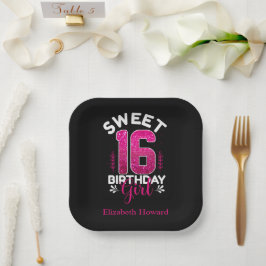 Sweet 16 オリジナルデザイン ペーパープレート