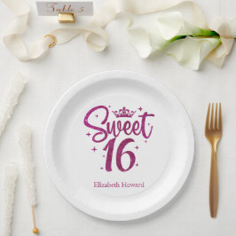 Sweet 16 オリジナル紙製品 ペーパープレート
