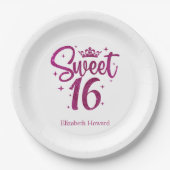 Sweet 16 オリジナル紙製品 ペーパープレート (正面)