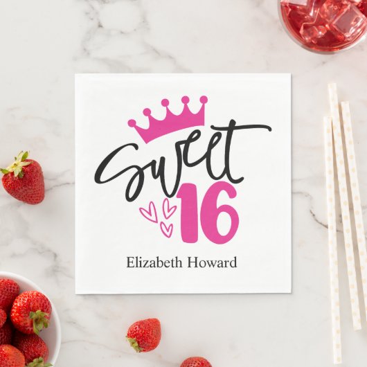 Sweet 16 オリジナル 紙製品 スタンダードランチョンナプキン (インサイチュ)