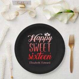 Sweet 16 オリジナル 紙製品 ペーパープレート