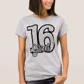 Sweet 16 ガールズ 16歳の誕生日 tシャツ (正面)