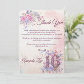 Sweet 16 サンクスカード 招待状 (スタンド正面)