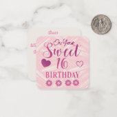 Sweet 16 バースデーノートカード ノートカード (正面/裏面インサイチュ)