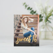 Sweet 16 バースデーパーティー招待状 写真付き (スタンド正面)