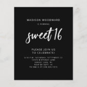 Sweet 16 バースデーパーティー招待状 写真付き (裏面)