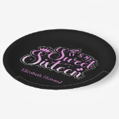 Sweet 16 パーソナライズデザイン ペーパープレート (アングル)