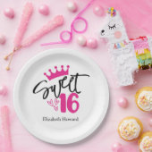 Sweet 16 パーソナライズデザイン ペーパープレート (パーティー)