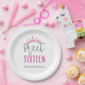 Sweet 16 パーソナライズデザイン ペーパープレート (パーティー)