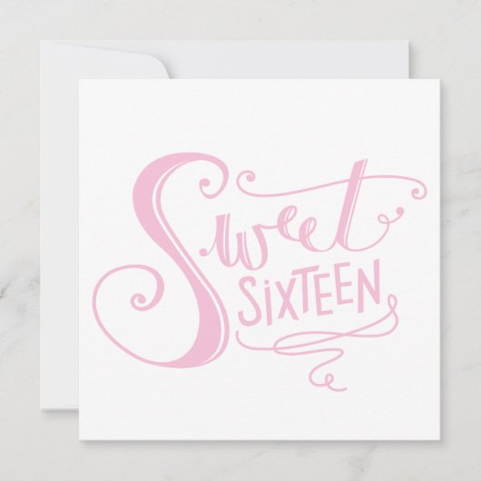 「SWEET 16」パーティの招待状 招待状 (正面)