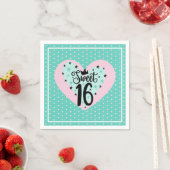 Sweet 16 誕生日お祝い スタンダードカクテルナプキン (インサイチュ)
