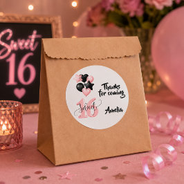 Sweet 16 誕生日ステッカー オーダーメイド スクエアシール