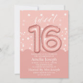 Sweet 16 誕生日パーティー 招待状 (正面)