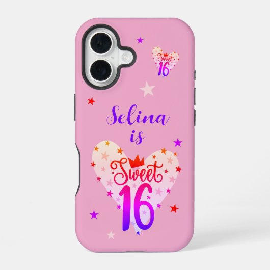 Sweet 16 誕生日 iPhone / iPad カース 16ケース (裏面)