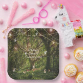 Sweet 16 魔法の森のうさぎたちと妖精たちとライト ペーパープレート (パーティー)