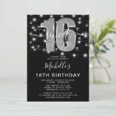 「Sweet 16」16歳モダンの誕生日パーティー写真 招待状 (スタンド正面)