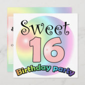 Sweet 16 birthday invitation Custom 招待状 (正面/裏面)