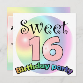 Sweet 16 birthday invitation Custom 招待状