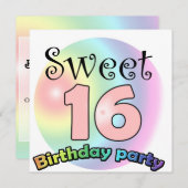 Sweet 16 birthday invitation Custom 招待状 (正面/裏面)