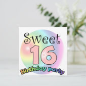 Sweet 16 birthday invitation Custom 招待状 (スタンド正面)