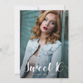 Sweet 16 Birthday Partyの写真 招待状 (正面)
