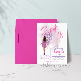 Sweet 16 Birthday Partyへの招待 招待状