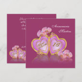 Sweet 16 Birthday Party エレガント招待 招待状 (正面/裏面)