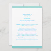 Sweet 16 Birthday Party Blue Static 招待状 (裏面)